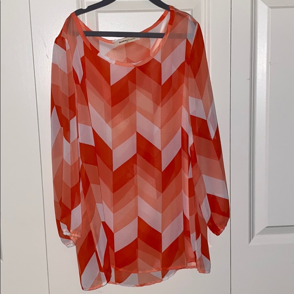 Orange boutique blouse